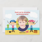 Dank u Pirate Photo Card Bedankkaart (Voorkant)