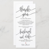 Dank u Plaats Plaatsende Kaart voor het Dinner van (Voorkant / Achterkant)