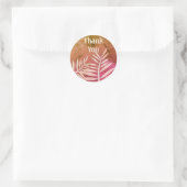 Dank u Plant Leaf Silhouet Multipurpose Ronde Sticker (Tas)