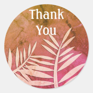 Dank u Plant Leaf Silhouet Multipurpose Ronde Sticker