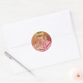 Dank u Plant Leaf Silhouet Multipurpose Ronde Sticker (Envelop)