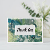 Dank u Platte Kaart 3,5" x 5" - Groene Multi (Staand voorkant)