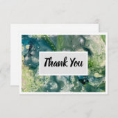 Dank u Platte Kaart 3,5" x 5" - Groene Multi (Voorkant / Achterkant)
