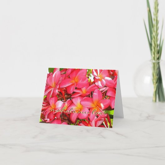 Dank u Plumeria Bedankkaart (Voorkant)
