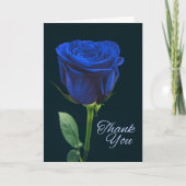 Dank u Politie Blauw Roos Foto Feestdagen Kaart (Voorkant)