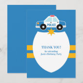 Dank u Politie Theme Kaart (Voorkant / Achterkant)