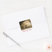 Dank u Pomeranian Puppy Dog Stickers / labels (Envelop)