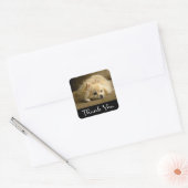 Dank u Pomeranian Puppy Dog Stickers / labels (Envelop)
