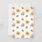 Dank u Pompoen Bloemen Herfst Baby shower Bedankkaart (Achterkant)