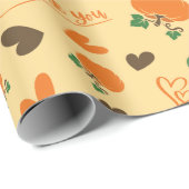 Dank u pompoen en harten Thanksgiving naadloos Cadeaupapier (Rol Hoek)