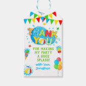 Dank u Pool Summer Birthday Party Cadeaulabel (Voorkant)