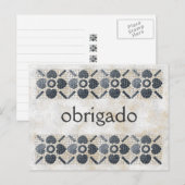 Dank u - Portugees Briefkaart (Voorkant / Achterkant)