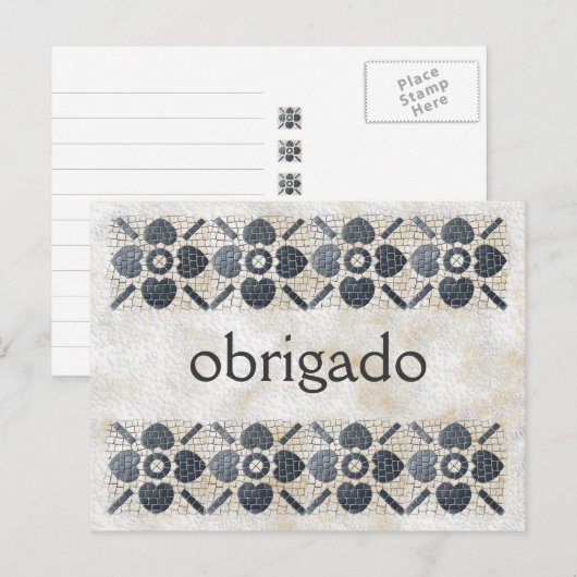 Dank u - Portugees Briefkaart (Voorkant / Achterkant)