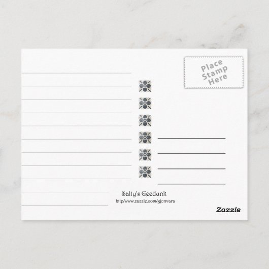 Dank u - Portugees Briefkaart (Achterkant)