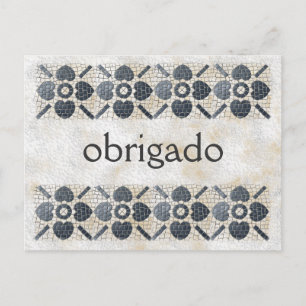 Dank u - Portugees Briefkaart