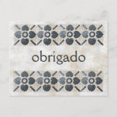 Dank u - Portugees Briefkaart (Voorkant)