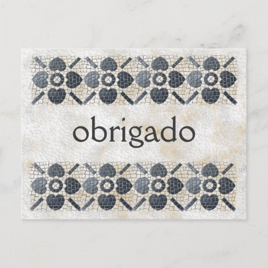 Dank u - Portugees Briefkaart (Voorkant)