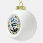 Dank u postarbeiders  keramische bal ornament (Rechts)