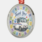 Dank u postarbeiders metalen ornament (Links)