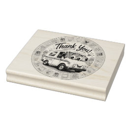 Dank u postarbeiders rubberstempel