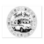 Dank u postarbeiders  rubberstempel (Afrduk)