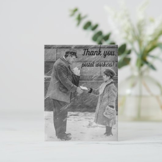 Dank U Postbodes Ansichtkaart Briefkaart (Staand voorkant)