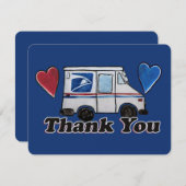 Dank u postbodes feestdagenkaart (Voorkant / Achterkant)