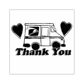 Dank u postbodes rubberstempel (Afrduk)