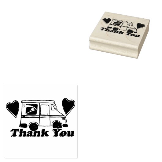 Dank u postbodes rubberstempel (Gestempeld)