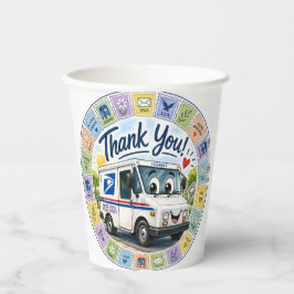 Dank u Postmedewerkers Papieren Bekers