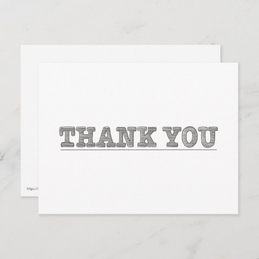 Dank u Potlood Tekende Editable Kleurpositiviteit Briefkaart (Voorkant / Achterkant)