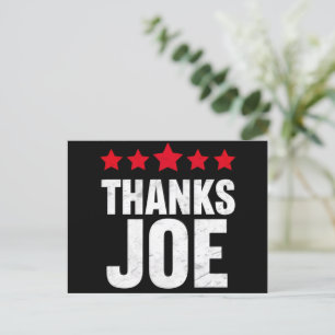 Dank u President Dank u Joe Biden Bedankt Joe Briefkaart