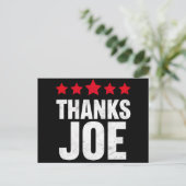 Dank u President Dank u Joe Biden Bedankt Joe Briefkaart (Staand voorkant)