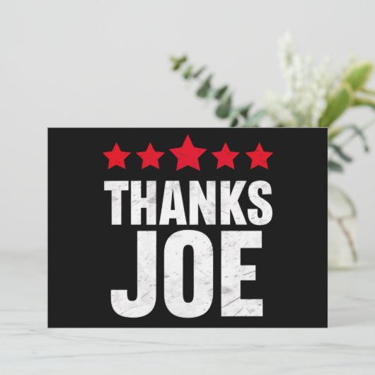 Dank u President Dank u Joe Biden Bedankt Joe Kaart (Staand voorkant)