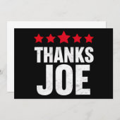 Dank u President Dank u Joe Biden Bedankt Joe Kaart (Voorkant / Achterkant)
