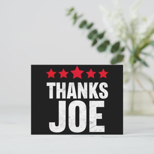 Dank u President Dank u Joe Biden Dank je Joe Briefkaart (Staand voorkant)