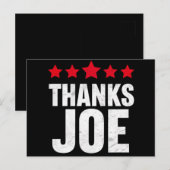 Dank u President Dank u Joe Biden Dank je Joe Briefkaart (Voorkant / Achterkant)