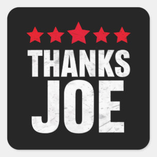 Dank u President Dank u Joe Biden Dank Joe Vierkante Sticker