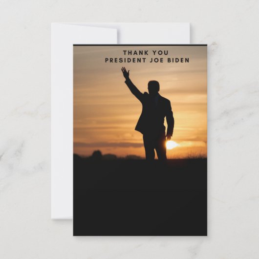 Dank u President Joe Biden Bedankkaart (Voorkant)