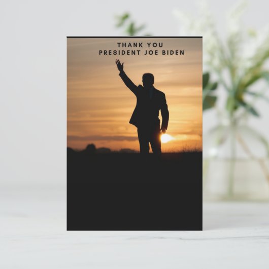 Dank u President Joe Biden Bedankkaart (Staand voorkant)