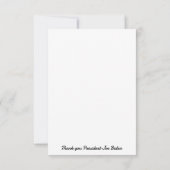 Dank u President Joe Biden Bedankkaart (Achterkant)