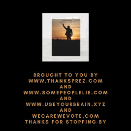 Dank u President Joe Biden Bedankkaart