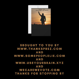 Dank u President Joe Biden Bedankkaart