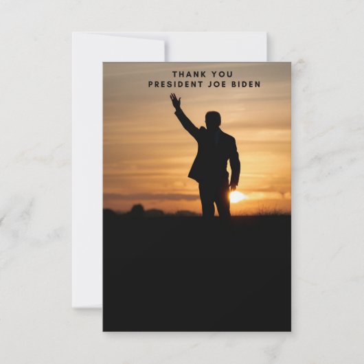 Dank u President Joe Biden Bedankkaart (Voorkant)