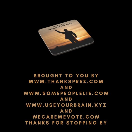 Dank u President Joe Biden Bier Onderzetter