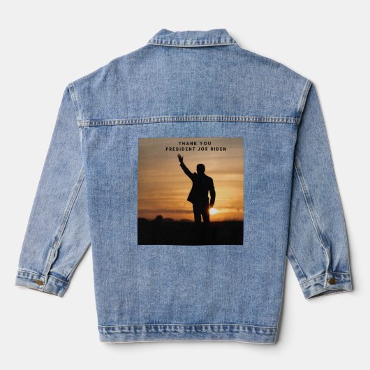 Dank u President Joe Biden Denim Jacket (Achterkant)