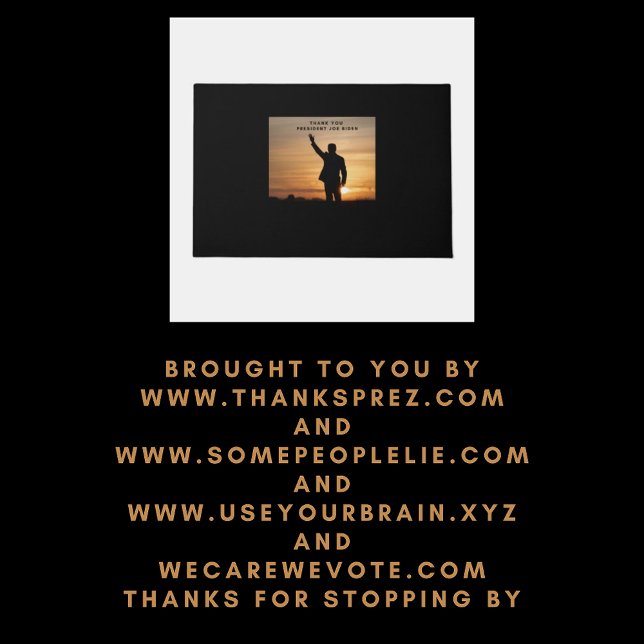 Dank u President Joe Biden Deurmat (Creator heeft geüpload)