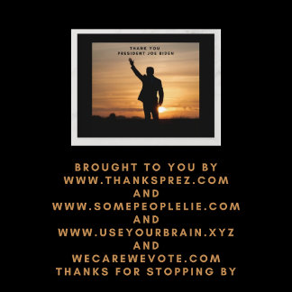 Dank u President Joe Biden Feestdagenkaart