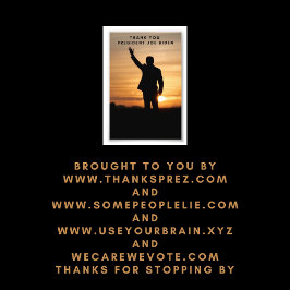 Dank u President Joe Biden Foto Afdruk