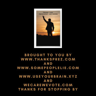 Dank u President Joe Biden Foto Afdruk